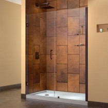 Unidoor 56 to 57 in. x 72 in. Semi-Framed Hinged Shower Door in Oil Rubbed Bronze