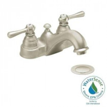 Kingsley 4 in. 2-Handle Bathroom Faucet in Brushed Nickel with Drain Assembly
