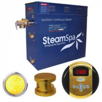 Indulgence 7.5kW Steam Bath Generator Package in Polished Brass