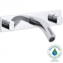 Oblo 2-Handle Wall Mount Bathroom Faucet in Polished Chrome