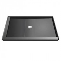 34 in. x 60 in. Double Threshold Shower Base with Center Drain