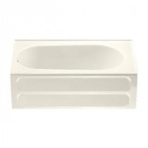 Standard Collection 5 ft. Bathtub with Left Hand Drain in Linen