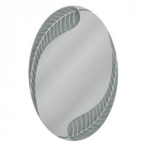 23 in. x 35 in. Palm Leaf Oval Mirror