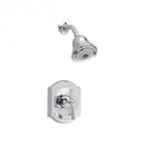 Portsmouth 1-Handle Shower Faucet Trim Kit with Square Escutcheon in Polished Chrome (Valve Not Included)