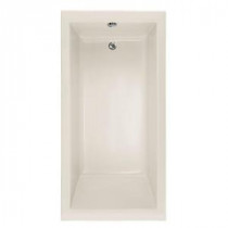 Studio Lacey 5.5 ft. Air Bath Tub with Reversible Drain in Biscuit