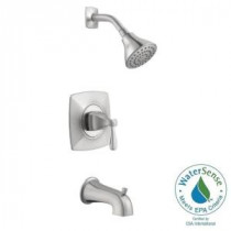 Milner Pressure Balanced Single-Handle 1-Spray Tub and Shower Faucet in Brushed Nickel
