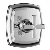 Margaux 1-Handle Rite-Temp Pressure-Balancing Valve Trim Kit with Cross Handle in Polished Chrome (Valve Not Included)