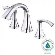 Antioch 8 in. Widespread 2-Handle Low-Arc Bathroom Faucet in Chrome