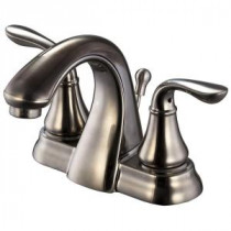 Arc Collection 4 in. Centerset 2-Handle Bathroom Faucet with Pop-Up Drain in Brushed Nickel