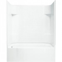 Accord 31-1/4 in. x 59-3/8 in. x 75-1/2 in. Tile Bath/Shower Kit with Left-Hand Drain in White