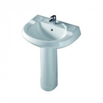 Wynne 705 Pedestal Combo Bathroom Sink in White