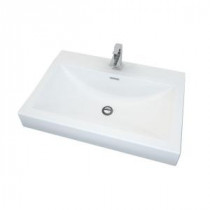 Cantrio Console Sink Countertop in White