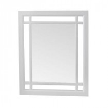 Albion 24 in. x 20 in. Framed Wall Mirror in White