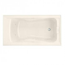 EverClean 5 ft. x 32 in. Right Drain Whirlpool and Air Bath Tub with Integral Apron in Linen