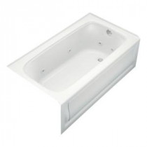 Bancroft 5 ft. Whirlpool Tub with Heater and Right-Hand Drain in White
