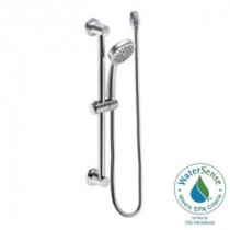 Eco-Performance 1-Spray 4 in. Handshower with Slide Bar in Chrome