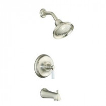 Bancroft Pressure-Balancing Bath and Shower Faucet Trim in Vibrant Brushed Nickel (Valve not included)