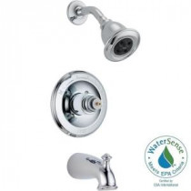 Leland 1-Handle 1-Spray H2Okinetic Tub and Shower Faucet Trim Kit Only in Chrome (Valve and Handles Not Included)