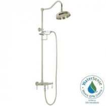 1-Spray Hand Shower and Shower Head Combo Kit in Satin Nickel