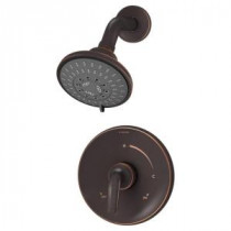 Elm 1-Handle 3-Spray Shower Faucet System in Seasoned Bronze