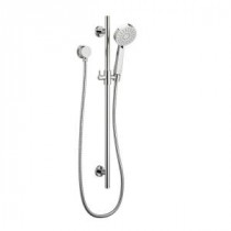 Round Water-Saving 3-Spray Wall Bar Shower Kit in Polished Chrome
