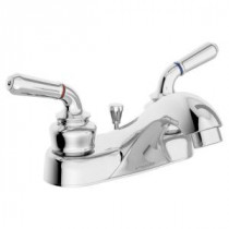 Origins 4 in. Centerset 2-Handle Mid-Arc Bathroom Faucet in Chrome