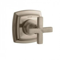 Margaux 1-Handle Transfer Valve Trim Kit in Vibrant Brushed Bronze with Cross Handle (Valve Not Included)
