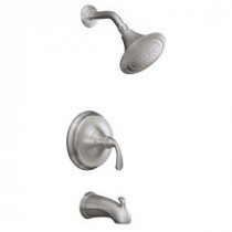 Forte 1-Handle Single-Spray Tub and Shower Faucet Trim Only in Vibrant Brushed Nickel