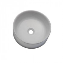 Classically Redefined Semi Recessed Round Bathroom Sink in White