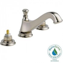 Cassidy 8 in. Widespread 2-Handle Low-Arc Bathroom Faucet in Polished Nickel Less Handles
