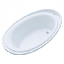 Purist 6 ft. Reversible Drain Drop-In Acrylic Soaking Tub in White