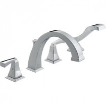 Dryden 2-Handle Deck-Mount Roman Tub Faucet with Hand Shower Trim Kit Only in Chrome (Valve Not Included)