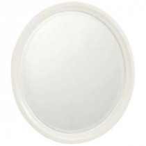 Newport 32 in. L x 28 in. W Framed Wall Mirror in White