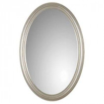 31 in. x 21 in. Silver Oval Framed Mirror