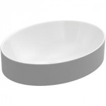 Vox Oval Vessel Sink in White