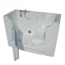 5 ft. Left Drain Wheel Chair Accessible Air Bath Tub in White