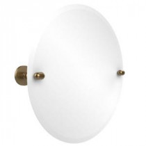 Tango Collection 22 in. x 22 in. Frameless Round Single Tilt Mirror with Beveled Edge in Brushed Bronze