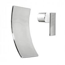 Accent Single-Handle Wall Mount Bathroom Faucet in Polished Chrome