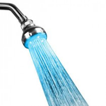 1-Spray 3 in. Temperature Controlled Color Changing Showerhead in Chrome