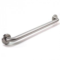 Premium Series 48 in. x 1.25 in. Grab Bar in Satin Stainless Steel (51 in. Overall Length)