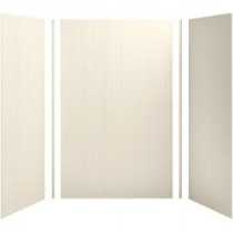 Choreograph 60in. X 36 in. x 96 in. 5-Piece Shower Wall Surround in Almond with Cord Texture for 96 in. Showers