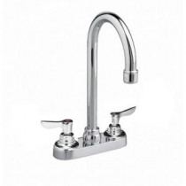 Monterrey 4 in. Centerset 2-Handle Bathroom Faucet in Polished Chrome with Grid Drain