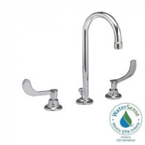 Monterrey 8 in. Widespread 2-Handle High-Arc Bathroom Faucet in Polished Chrome with Pop-up Drain