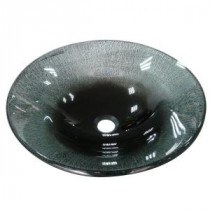 Tempered Glass Vessel Sink in Clear Water Flowing