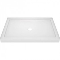 Classic 400 34 in. x 48 in. Single Threshold Shower Base in High Gloss White