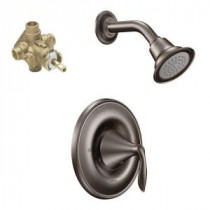 Eva Posi-Temp Single-Handle 1-Spray Shower Faucet with Eco-Performance Showerhead in Oil Rubbed Bronze (Valve Included)