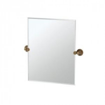 Cafe 23.50 in. x 24 in. Frameless Single Small Rectangle Mirror in Bronze