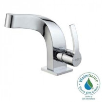 Typhon Single Hole Single-Handle Mid-Arc Bathroom Faucet in Chrome
