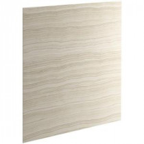 Choreograph 0.3125 in. x 60 in. x 72 in. 1-Piece Bath/Shower Wall Panel in VeinCut Biscuit for 72 in. Bath/Showers