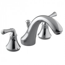 Forte Deck-Mount Bath Faucet Trim in Polished Chrome (Valve not included)